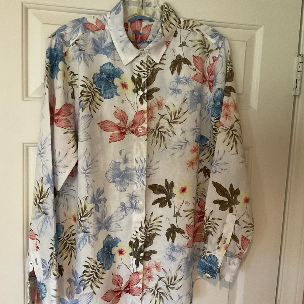 TOMMY BAHAMA LINEN BLOUSE